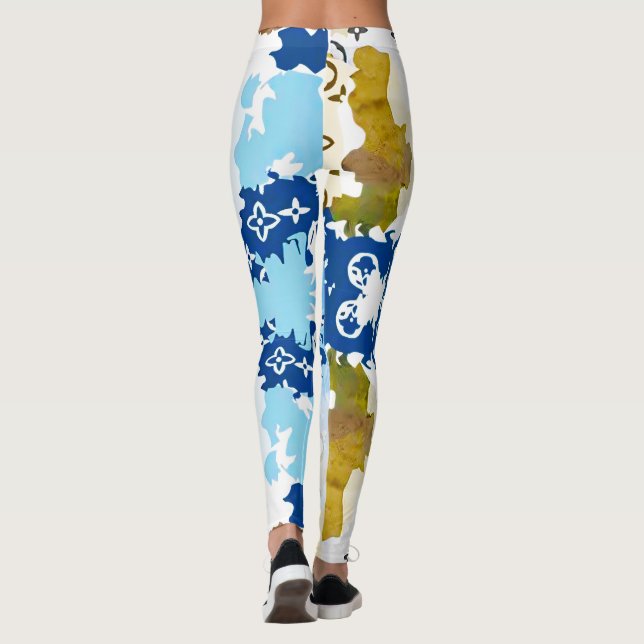 modern leggings in blue camouflage (Dos)
