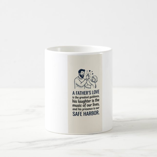 Modern Line Art Father's Day Coffee Mug | Best Dad (Centre)