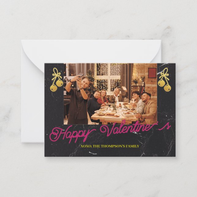 Modern Love Salutation Saint Valentin Carte photo (Devant)