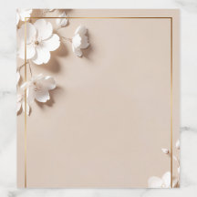 Modern Luxe 3D Floral & Gold Frame