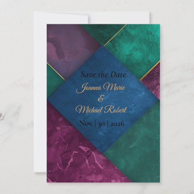 Modern Luxe Save The Date Card (Devant)