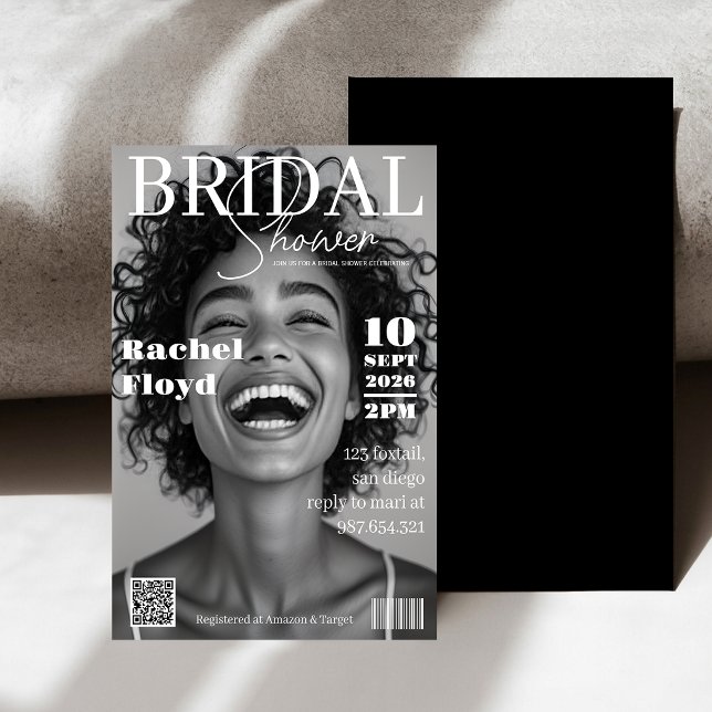 Modern Magazine Cover Bridal Shower Invitation (Créateur téléchargé)