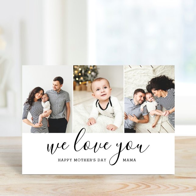 Modern Mama 3 Photo Collage Carte de la fête des m (Créateur téléchargé)