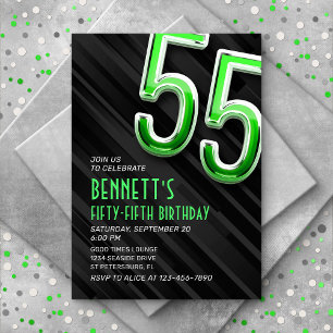 Modern Mens 55e anniversaire Invitation