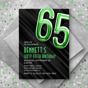 Modern Mens 65e anniversaire Invitation
