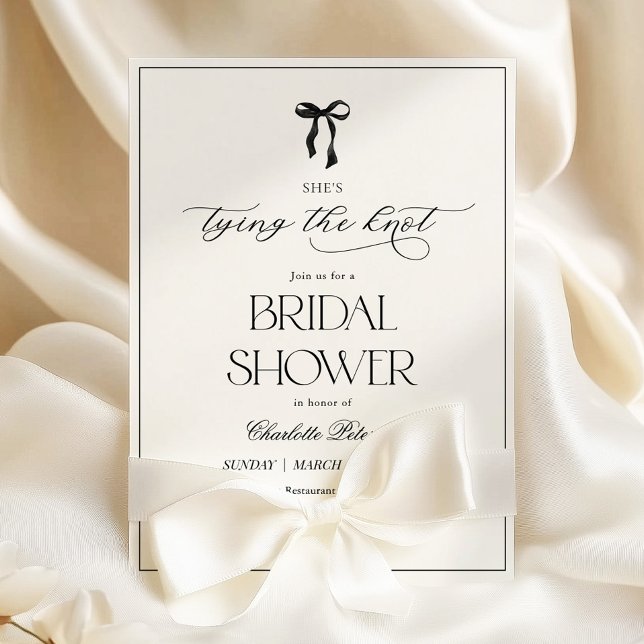 Modern Minimal Black Bridal Shower Invitation (Créateur téléchargé)