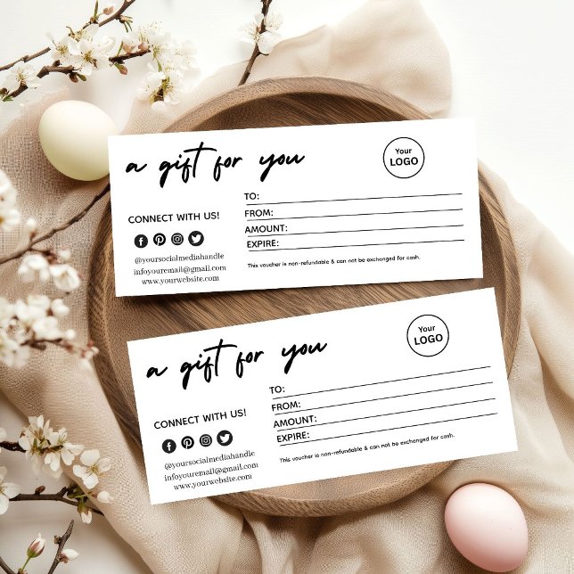 Modern Minimalist Christmas Gift Card (Créateur téléchargé)