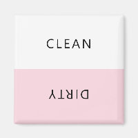 Modern Minimalist Dishwasher Clean Dirty Magnet