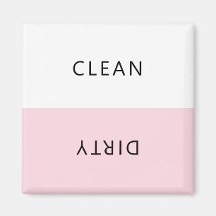 Modern Minimalist Dishwasher Clean Dirty Magnet