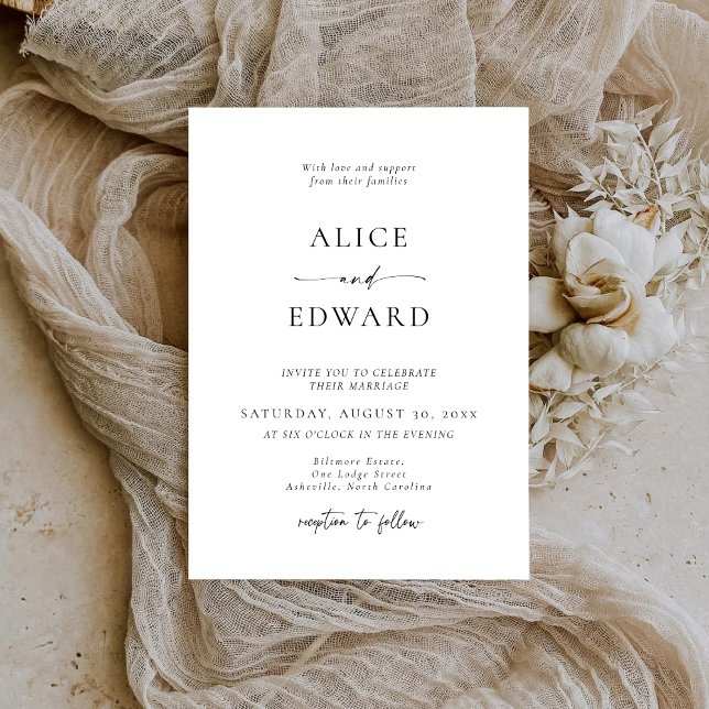 Modern Minimalist Elegant Wedding Invitations (Créateur téléchargé)