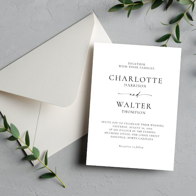 Modern Minimalist Elegant Wedding Invitations (Créateur téléchargé)