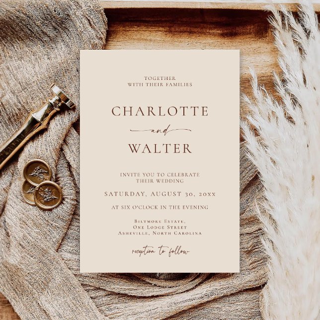 Modern Minimalist Elegant Wedding Invitations (Créateur téléchargé)