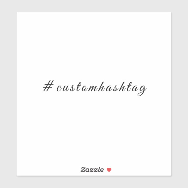 Modern Minimalist Hashtag Social Sticker (Feuille)
