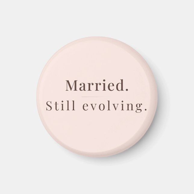 Modern Minimalist Marriage Quote Fridge Magnet (Devant)