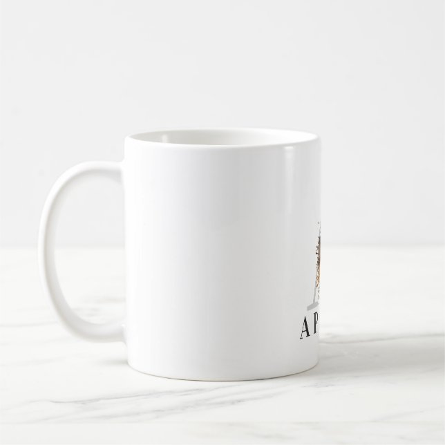 Modern Monogram Bearded Dragon Photo Mug (Gauche)