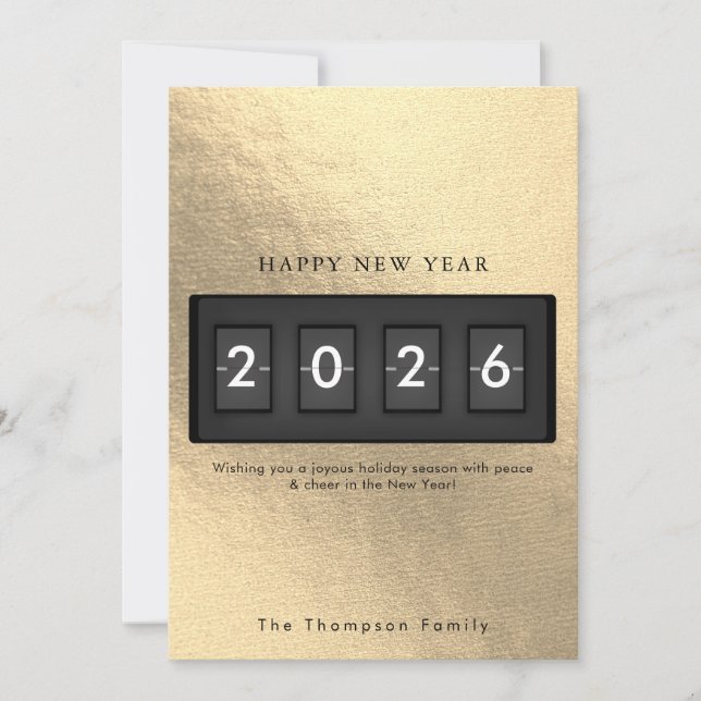 Modern New Year Simple Countdown Gold (Devant)
