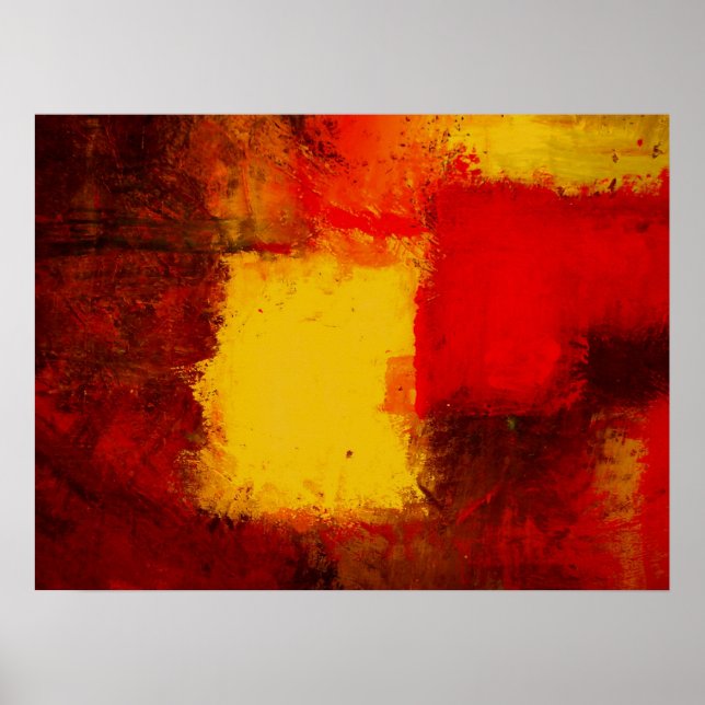 Modern Oriental Abstract Artwork Poster Print (Devant)