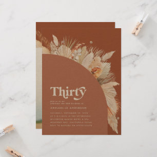 Modern pampas grass terracotta 30 birthday photo