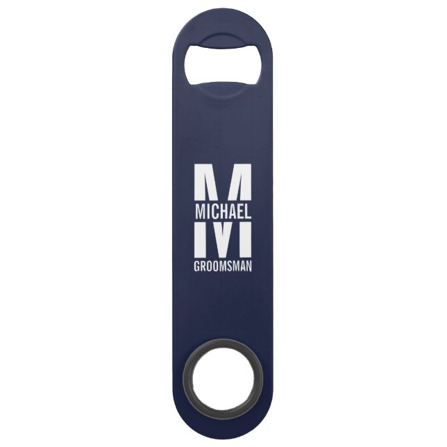 Modern Personalized Groomsmen Monogram and Name (Devant)