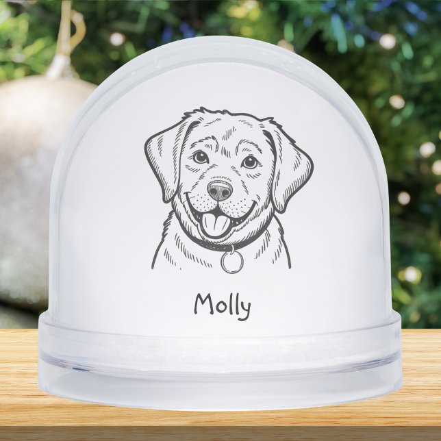 Modern Personalized Lab Dog Christmas (Créateur téléchargé)