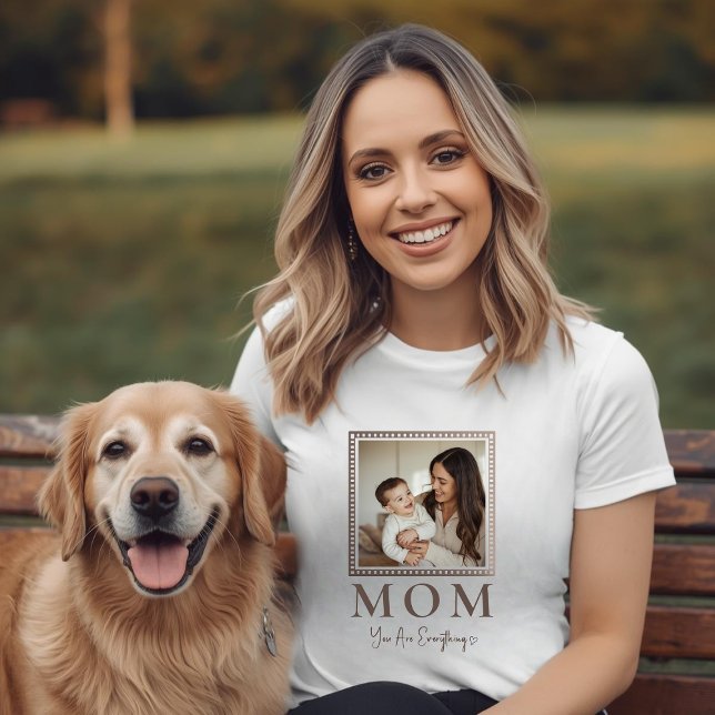 Modern Personalized Mom Photo T-Shirt Gift (Créateur téléchargé)