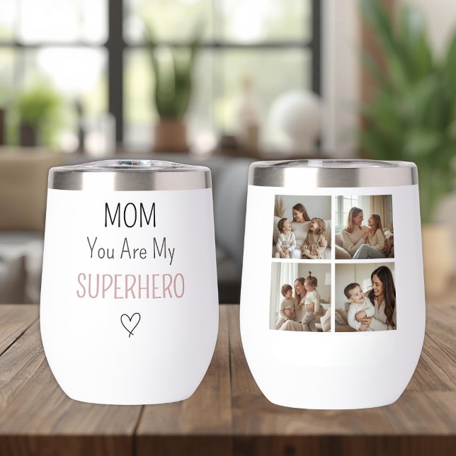 Modern Personalized Mom Superhero Photo Collage (Créateur téléchargé)