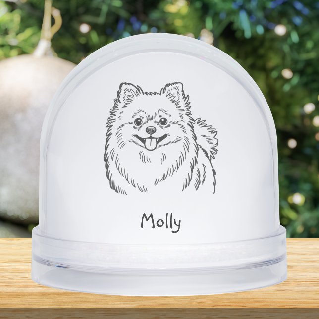 Modern Personalized Pomeranian Dog Christmas (Créateur téléchargé)