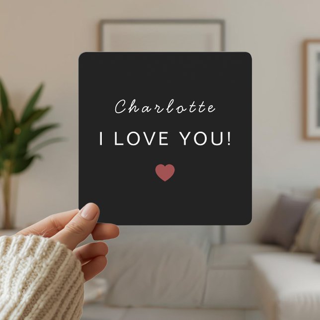 Modern Personalized Valentine Card – I Love You (Créateur téléchargé)