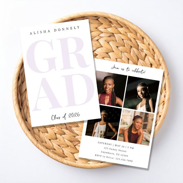 Modern Photo Graduation Invitation (Créateur téléchargé)