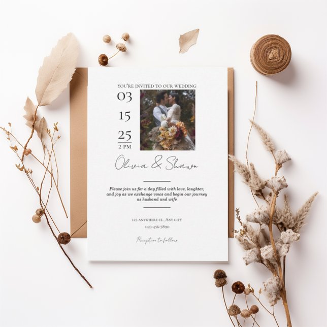 Modern Photo Wedding Invitation (Créateur téléchargé)