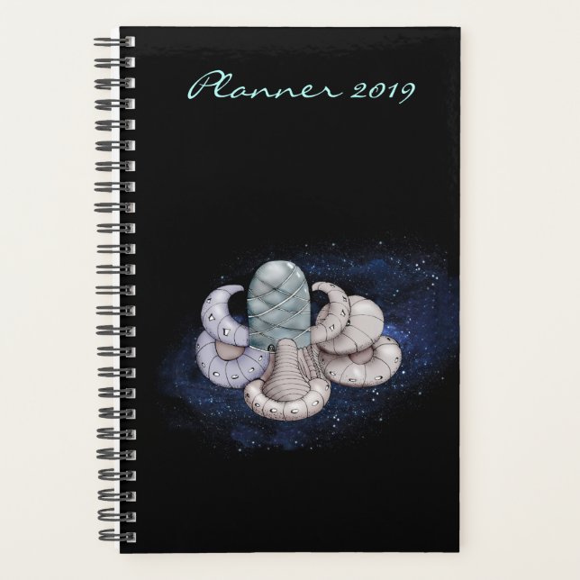 Modern Planner 2019 Black Space Object Art (Devant)