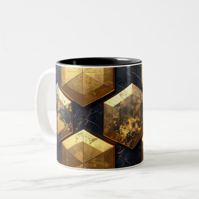 Modern Royal Geometric Gold Mosaic MUG (Devant gauche)
