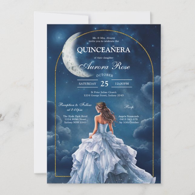 Modern Rustic Quinceanera Invitation (Devant)