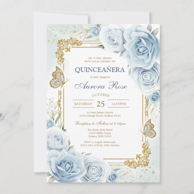 Modern Rustic Quinceanera Invitation (Devant)