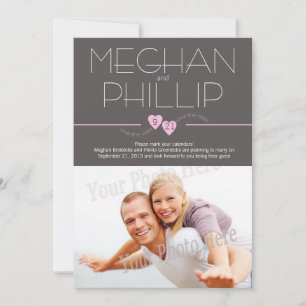 Modern Save the Date avec photo