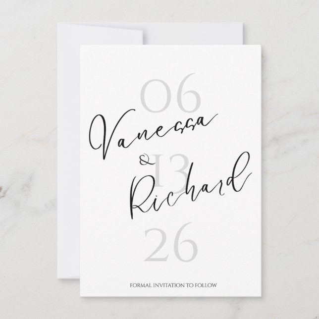 Modern Save the Date Invitation (Devant)
