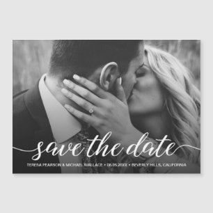 Modern Save the Date Photo Fiançailles