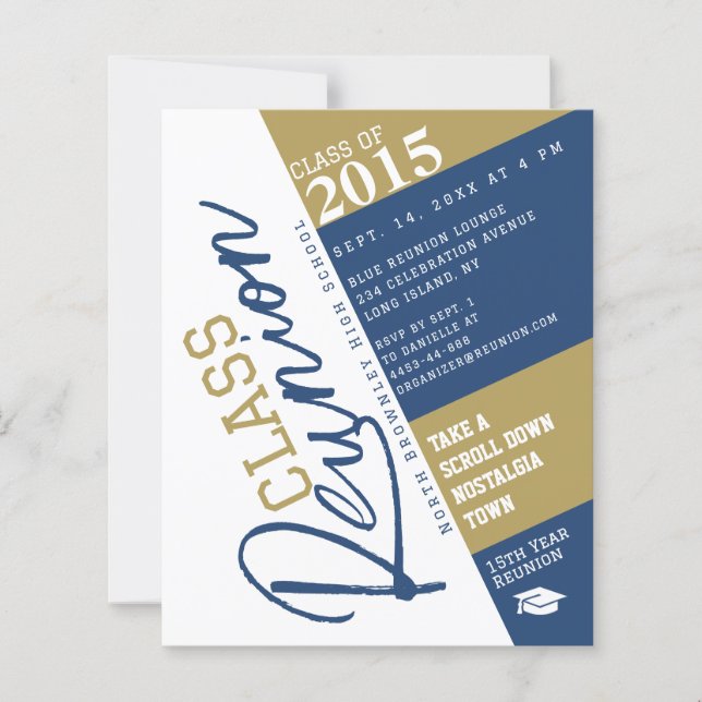 Modern School Class Reunion Invitation (Devant)