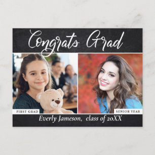 Modern Script 2 PHOTO Graduation Party Invitation