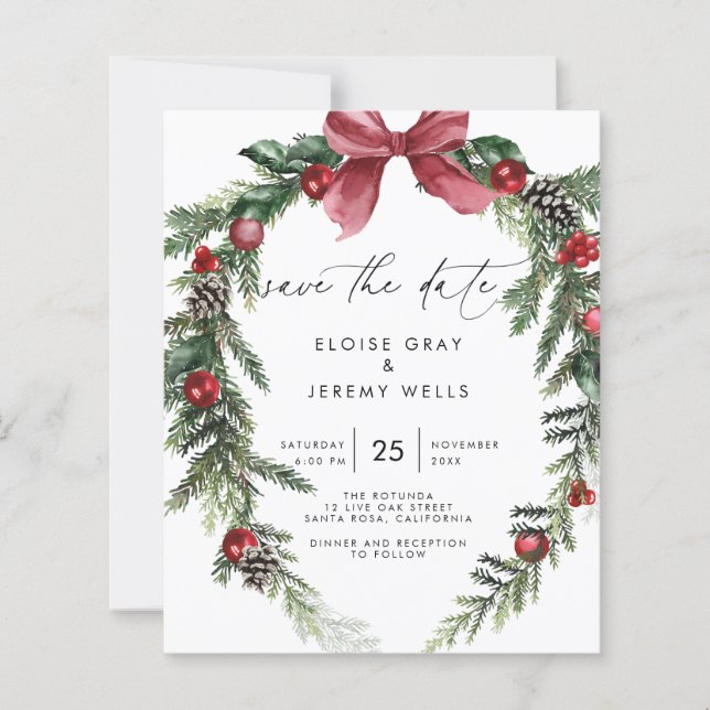 Modern Script Save the Date (Devant)
