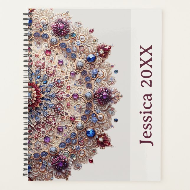 Modern Simple Pretty Colorful Cute Mandala Planner (Devant)