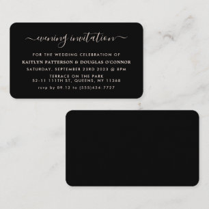 Modern Simple Script Soirée Invitation de billet