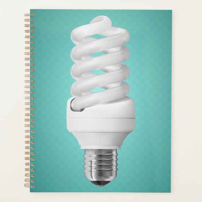 Modern Spiral Compact Fluorescent Lightbulb (Devant)