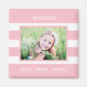 Modern Stripes Editable Color Custom Photo Magnet