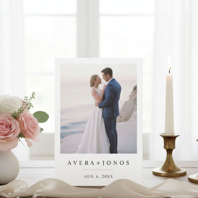 Modern Stylish Photo Wedding Invitation  (Créateur téléchargé)