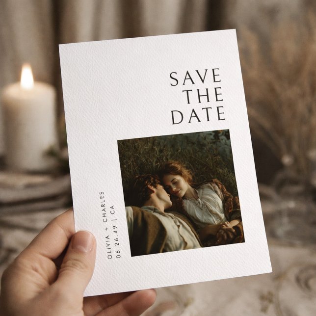 Modern Typography Photo Wedding Save the Date (Créateur téléchargé)