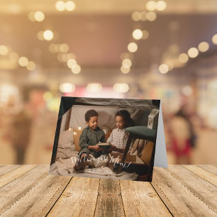 Modern We Love You Mom Photo Carte de la fête des 