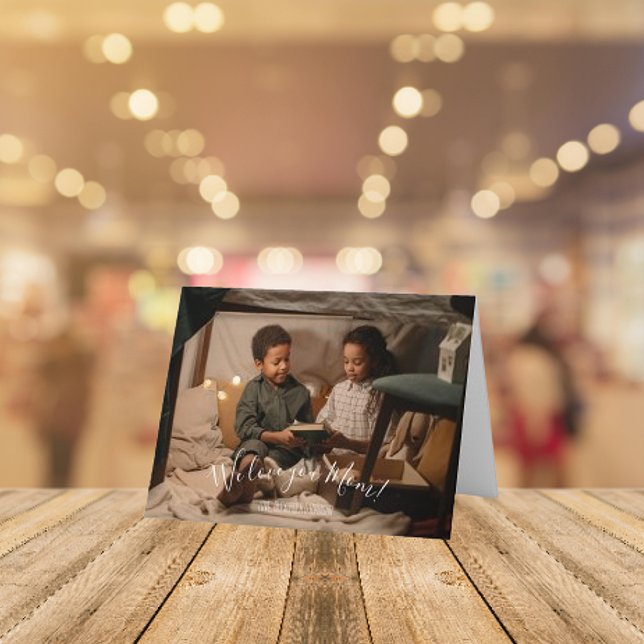 Modern We Love You Mom Photo Carte de la fête des  (Modern We Love You Mom Photo Mothers Day Card)