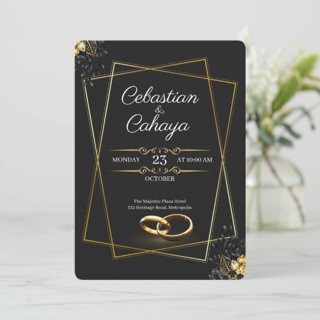 Modern Wedding Invitation (Debout devant)