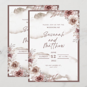 Modern Wedding Invitation Clean Minimal Style
